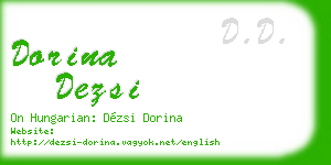 dorina dezsi business card